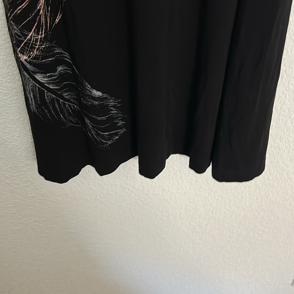 Black Feather Print summer dress by karen kane - Picture 2 of 9